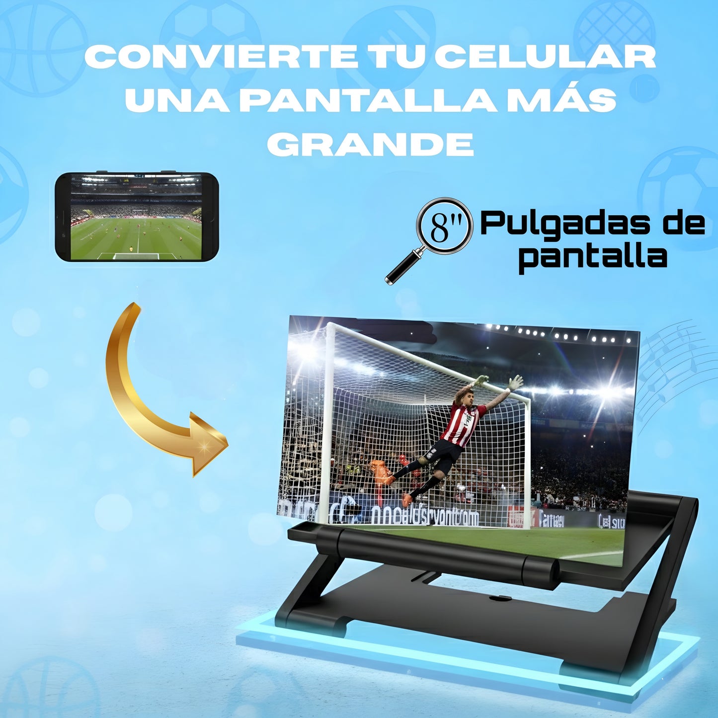 Amplificador HD 8” Portátil