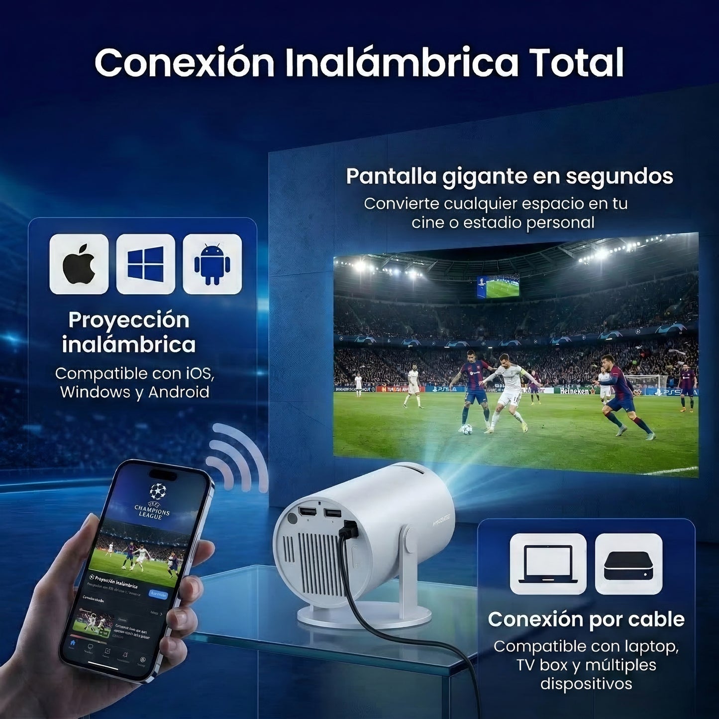 Proyector 4k portátil NinetyGoal™